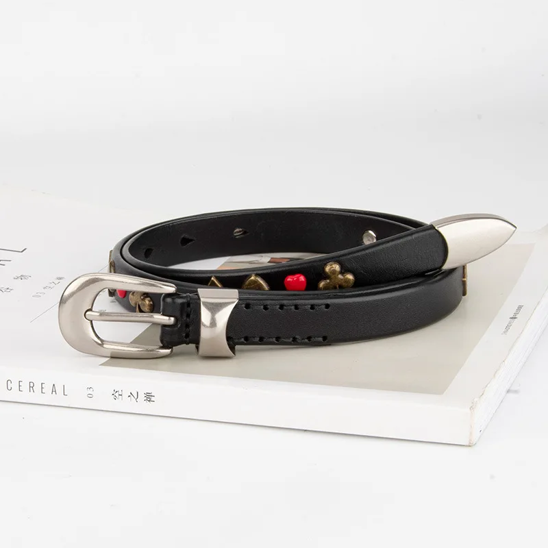 

Дизайн покерного элемента, женский ремень, джинсы в стиле хип-хоп, панк, аксессуары, пояс из воловьей кожи, роскошный простой серебряный пояс с манжетами