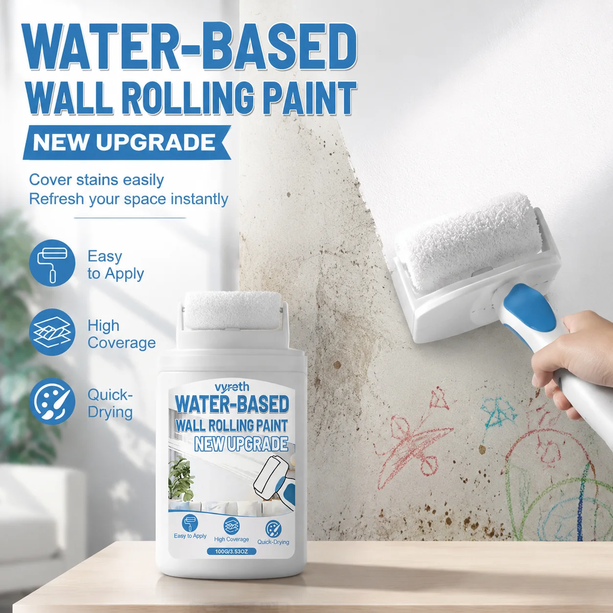 Peel Off Base Coat - Tinta para Parede à Base de