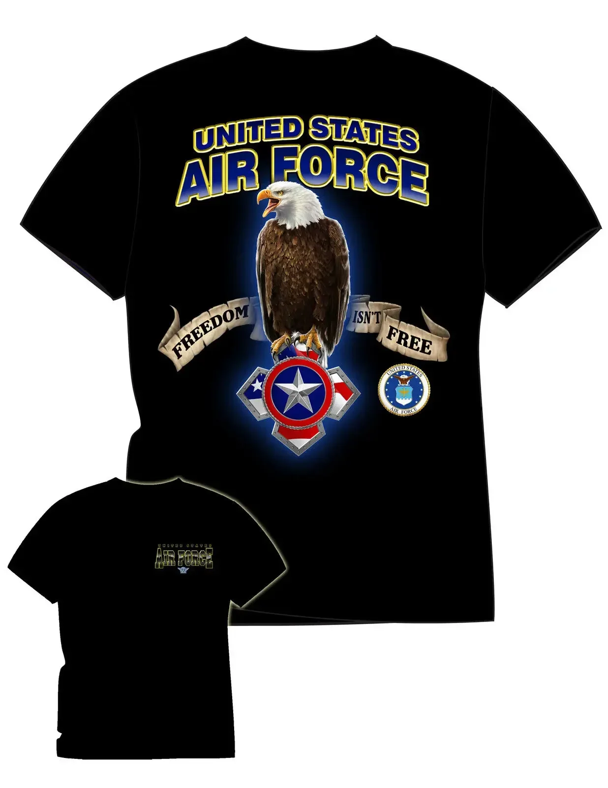 Freedom Isn't Free US Air Force Marines Army T-Shirt 100% Cotton O-Neck Summer Short Sleeve Casual Mens T-shirt Size S-3XL