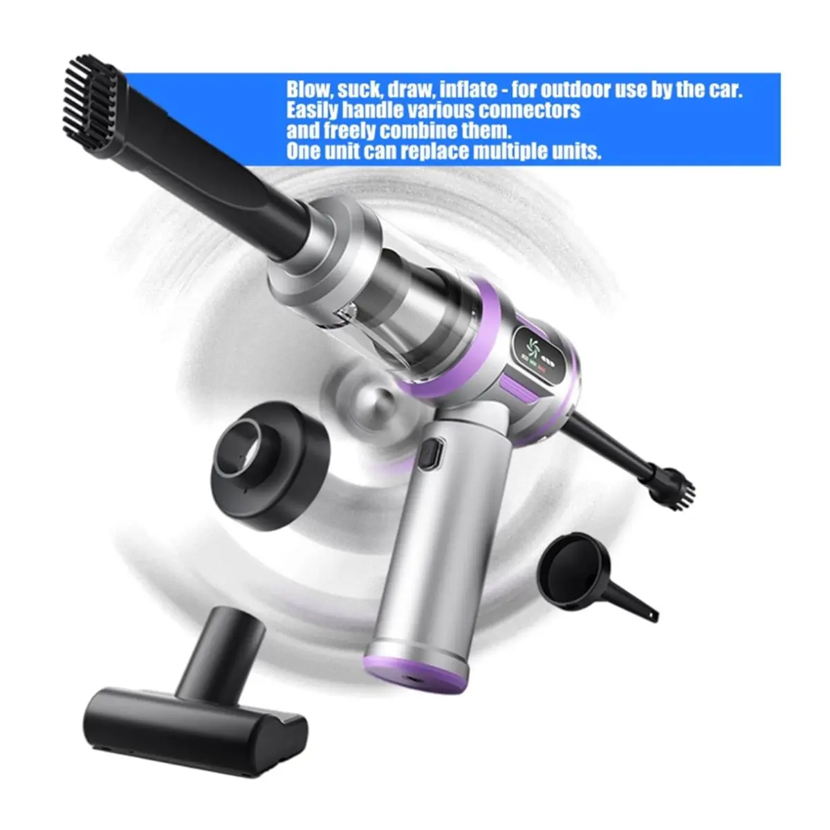 

Беспроводной портативный автомобильный пылесос N94R, многофункциональный воздуходув-пылесос для автомобиля, дома и офиса