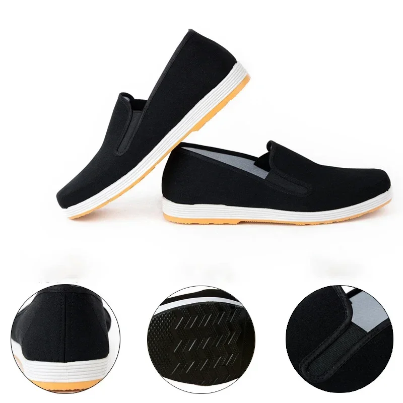 Chinese Traditional Kung Fu Shoes Wing Chun Tai-Chi Wushu Martial Arts Casual Shoes Old Beijing Cloth Taekwondo Shoes for Men