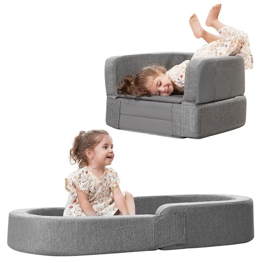 

Toddler Travel Bed, 2in1 Kids Travel Beds Sofa Chair, Foldable Portable Toddler Bed