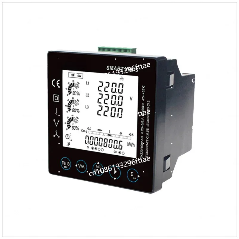 

Modbus/Mbus Digital Panel Meter Smart Three Phase Multifunction 85 Electric Parameters Measured 2~63rd THD RS485