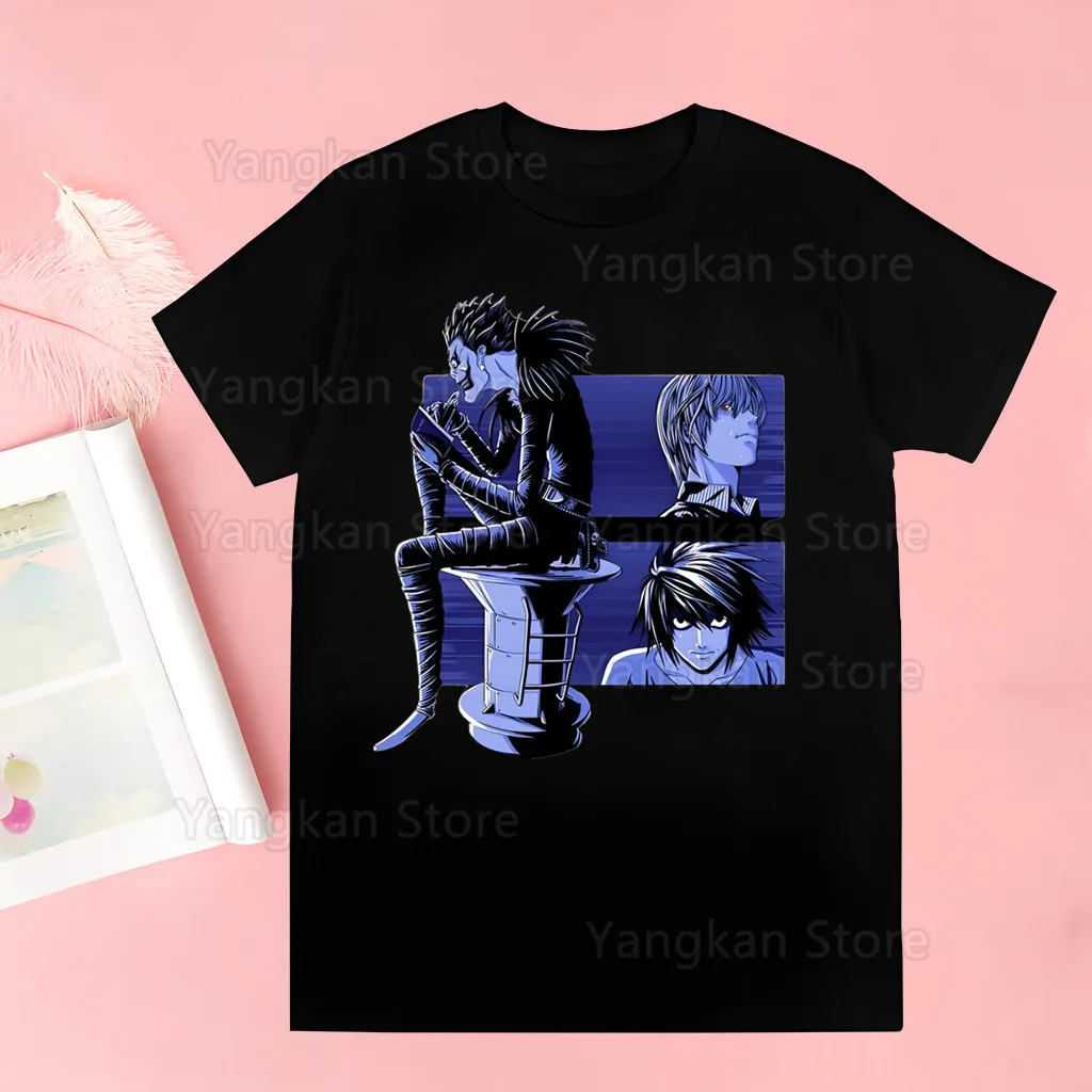 Kira Ryuk Death Note T Shirt Casual Funny Tshirts Kawaii Tees Top Hipster Female Harajuku Short Sleeves Shirts Woman Clothes