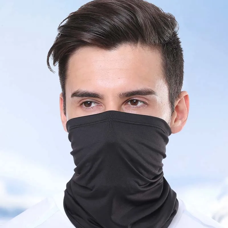 

Summer Cool Silk Magic Headscarf UV Protection Thin Sunscreen Snood Neck Gaiter Breathable Full Face Riding Mask Ice Silk Headsc