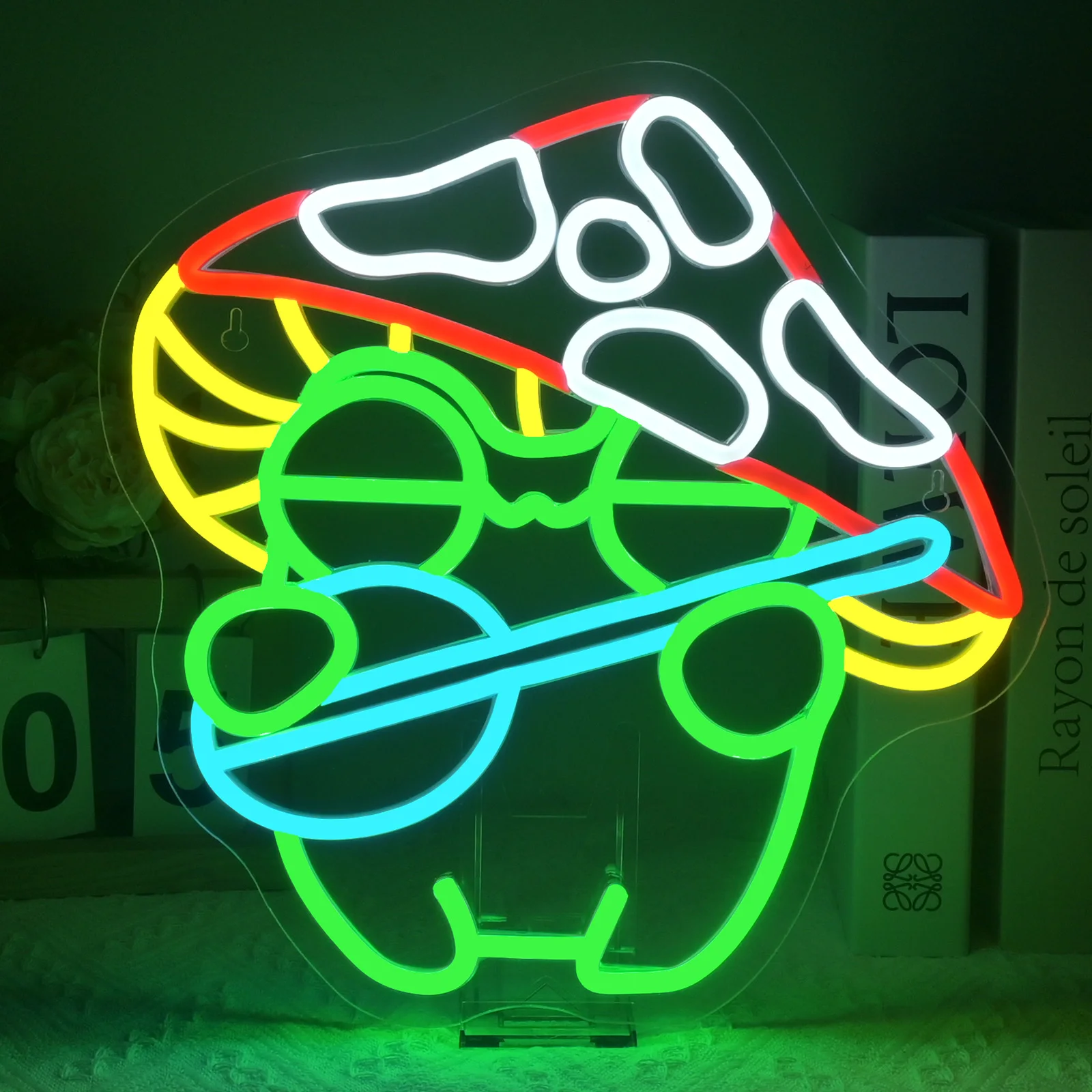 Mushroom Frog Neon Sign Custom Dimmable LED Cute Neon Light 5/12V USB Powered Bedroom Perfect Gifts For Birthday Christmas