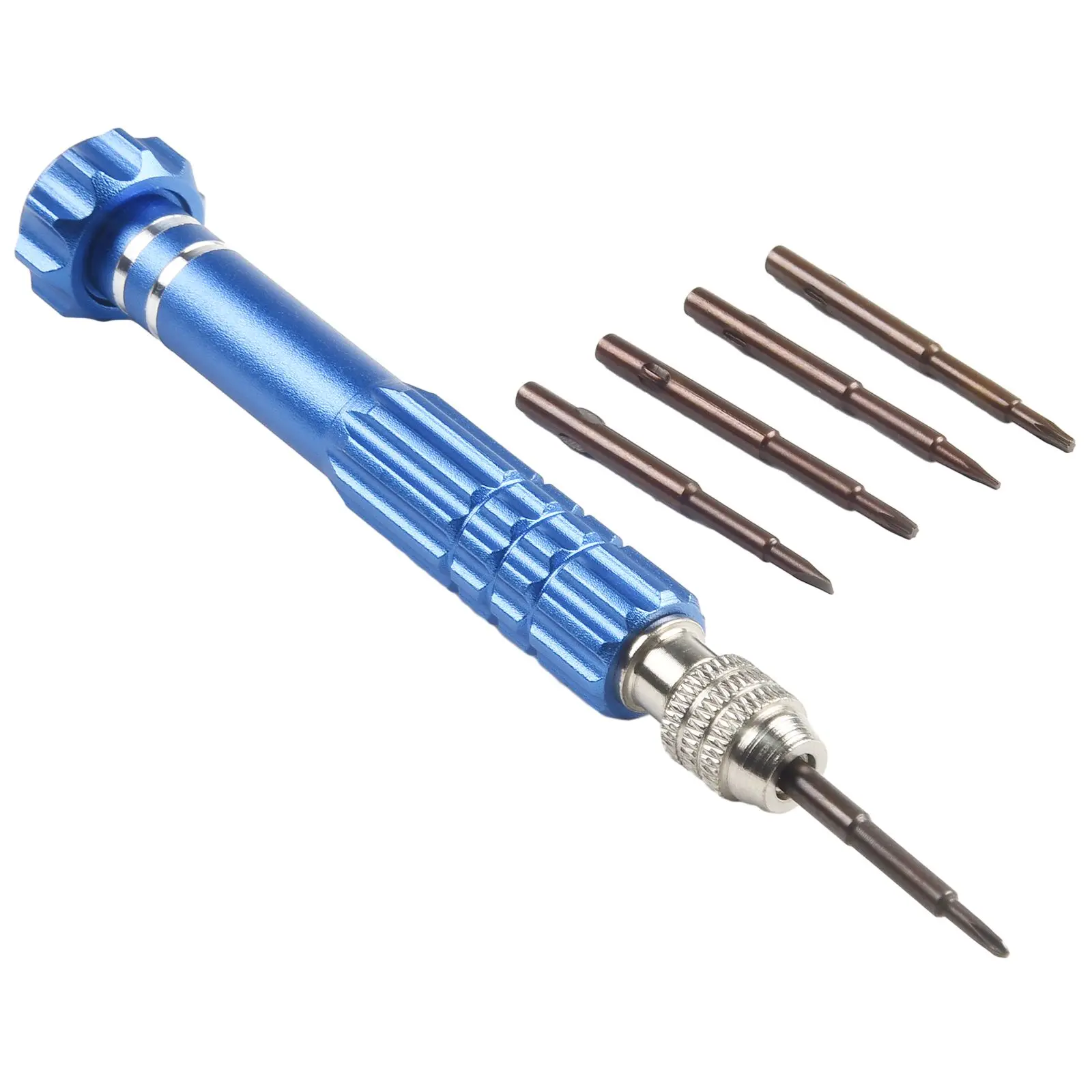 5 In 1 Magnetic Mini Screwdriver Torx Flat Cross Star Head 1.5/ 0.8 /2.0/ T5/ T6 For Cell Mobile Watch Phone Repairing Tools