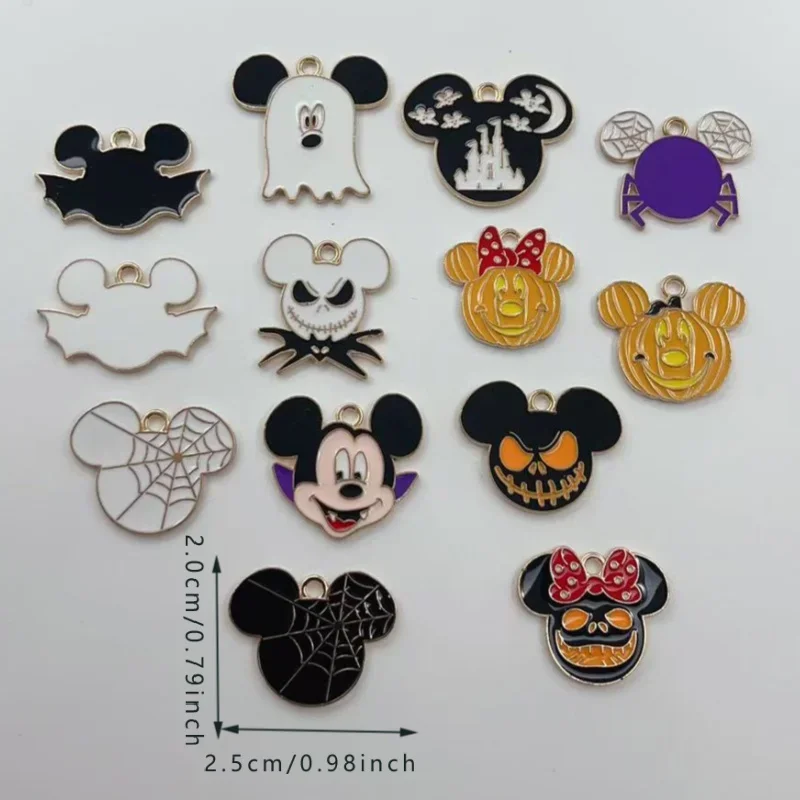 10 قطعة المينا القبر شبح اليقطين الخفافيش مصاص دماء القلعة Charms قلادة الهالوين DIY بها بنفسك صنع المجوهرات الاكسسوارات اليدوية