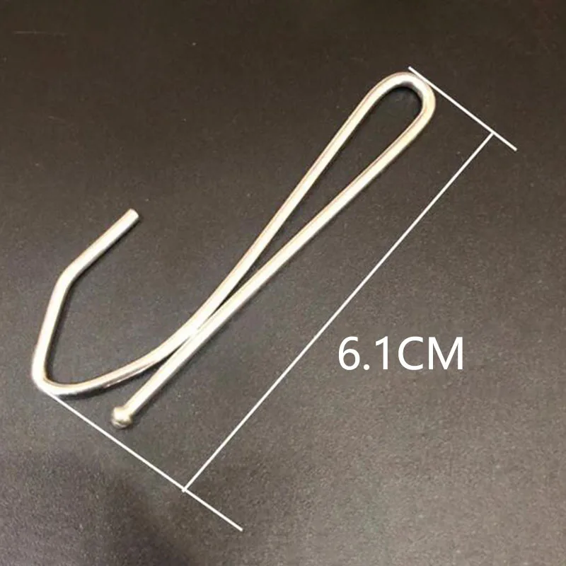10PCS white Metal Single Hook Four Fork Curtain Tape Hook Curtain Cloth Ring Clamp Tracks DIY  Home Accessories