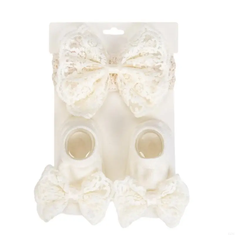 مجموعة جوارب A5YC قابلة للتعديل للأطفال بعقدة على شكل فيونكة مانعة للانزلاق للرضع من عمر 0 ​​إلى 12 شهرًا