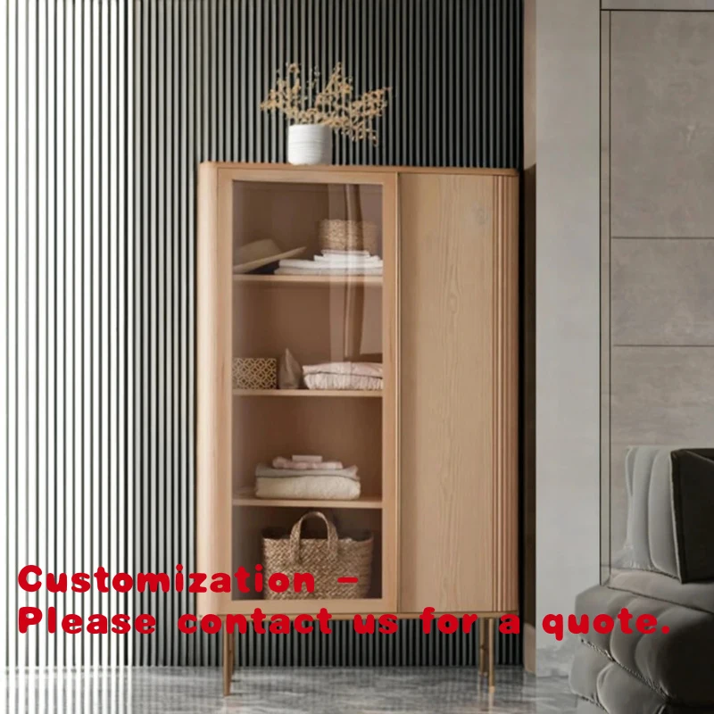 

Customize.Customized Tall Glass Wood Cabinet Living Room Home Farmhouse Furniture with Shoe Storage Elegant Glass Door Display