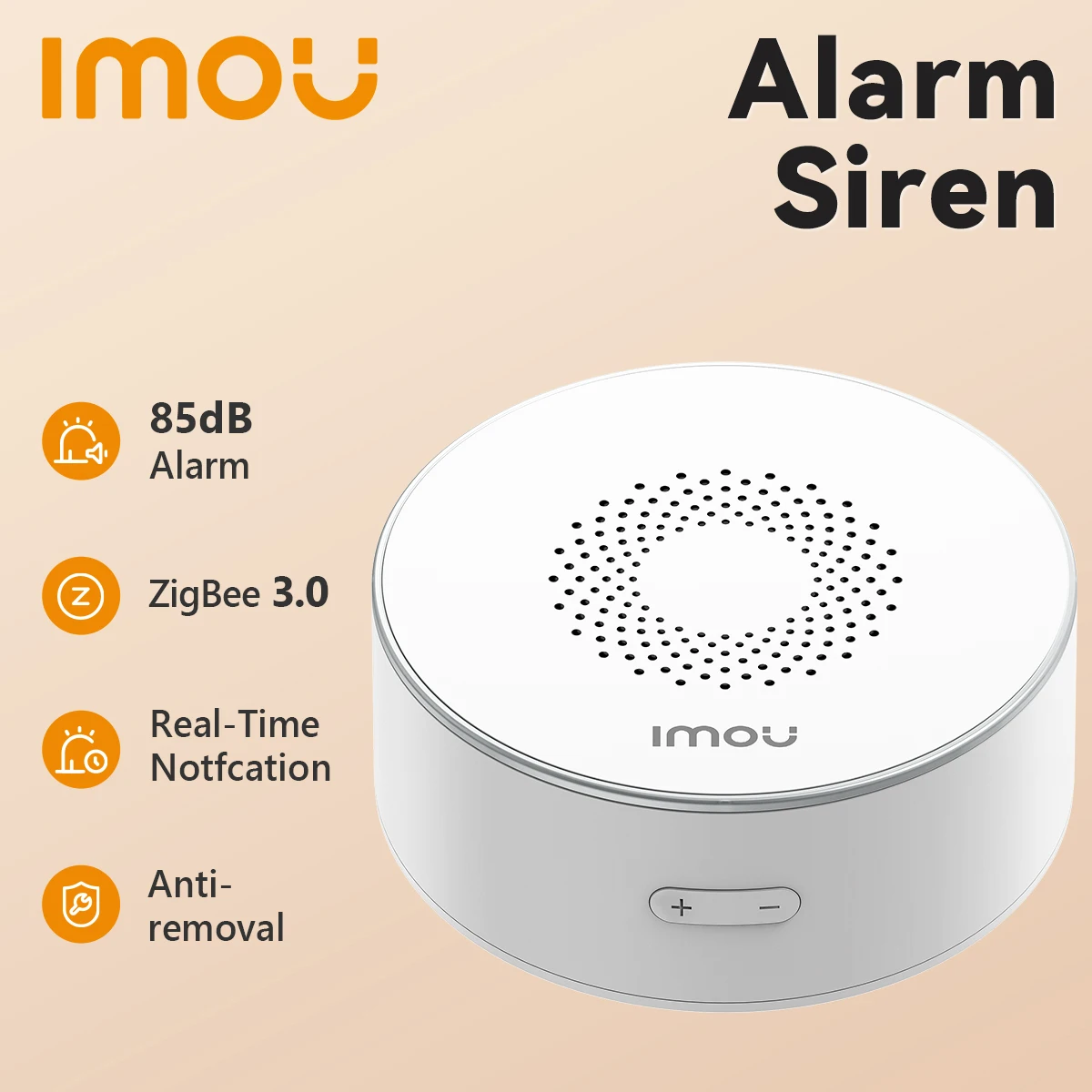 IMOU Smart Life WiFi Siren Alarm 85dB Loud Speaker ZigBee 3.0 with Strobe Flash Siren Long Endurance for Home Security System