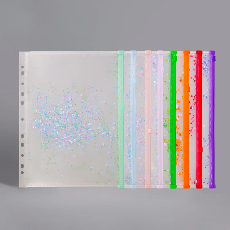 

New 8PCS A4/A5/A6 Binder Pockets Budget Cash Envelopes, Multicolor Zipper Pouches for Planner Inserts, Money Organizer Bags