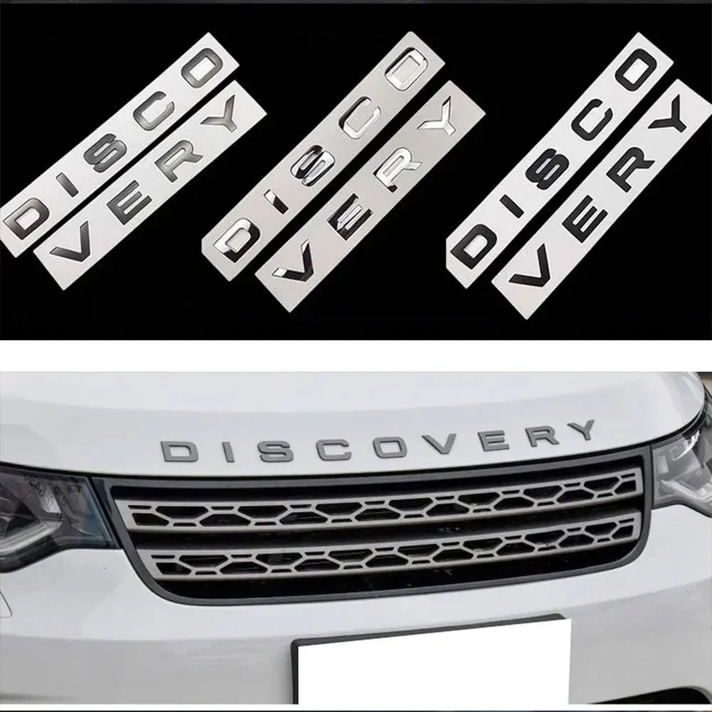 3D ABS Letters Logo Car Front Hood Badge Bonnet Sticker For Land Rover Discovery Sports Emblem Discovery 4 3 5 2 TD5 Accessories