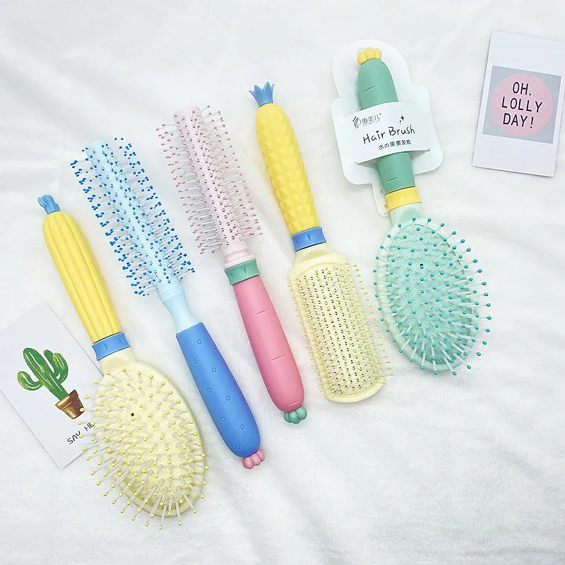 

10PCS Airbag Massage Comb Small Cute Shape Home Easy to Carry Cylindrical Comb Rolling Comb Girl Dormitory Shun Hair