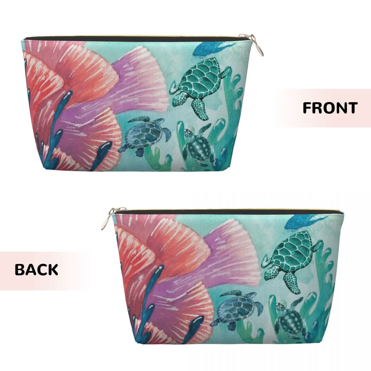 Custom Ocean Sea Turtle Makeup Bag Women Travel Cosmetic Organizer Cute Storage Toiletry Bags