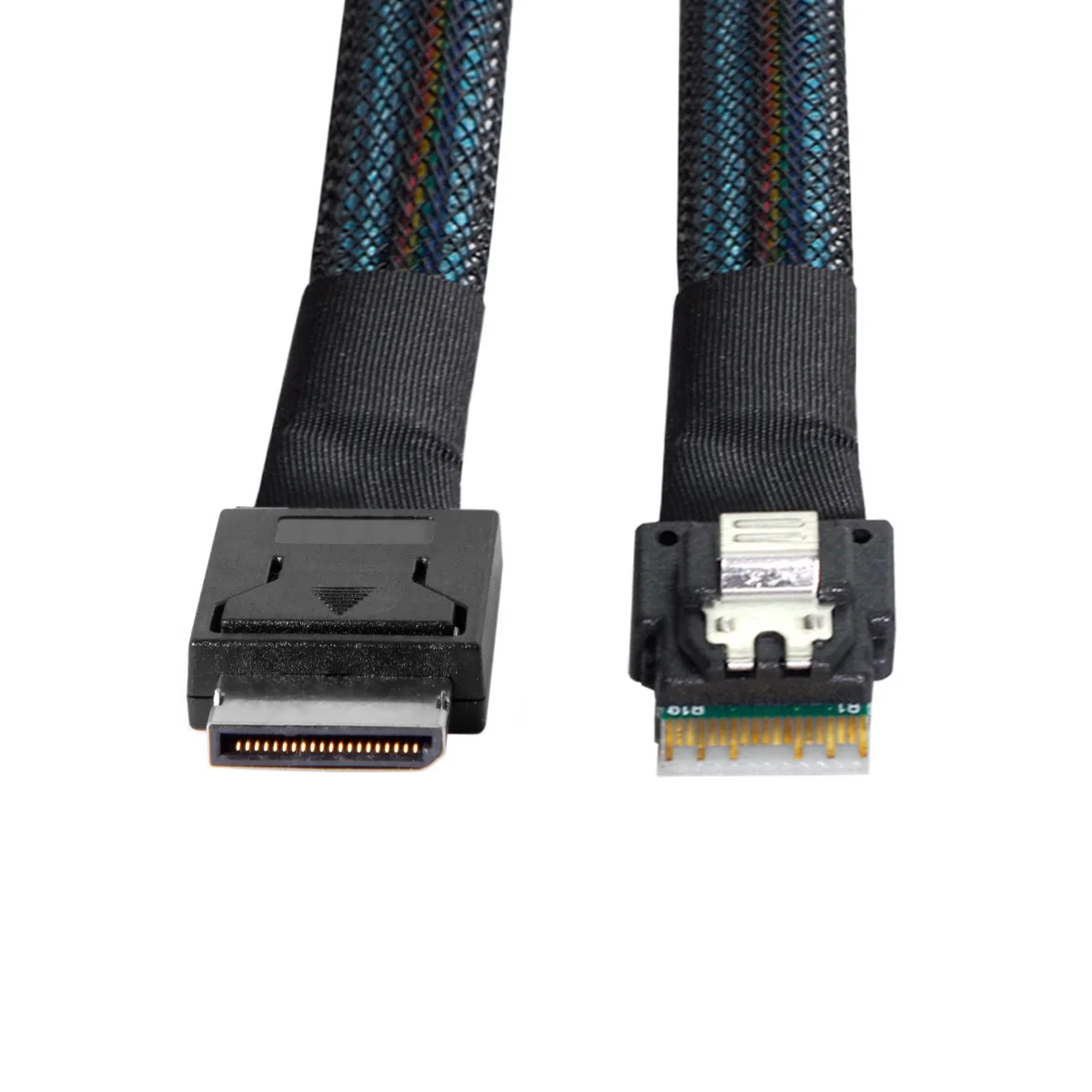 Cablecc SFF-8654 Slimline SSD Data Active to OcuLink PCIe PCI-Express SFF-8611 4i Cable 50cm