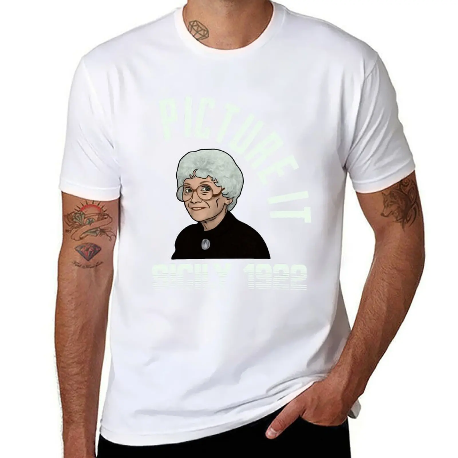 

Picture it with Sophia Petrillo Sicily 1922 Funny T-Shirt men t shirt cotton 100% cotton t shirt man T-Shirt