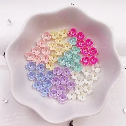 150Pcs 6mm Mini Colorful 3D Flower Nail Art Rhinestone 1 Hole Buttons Appliques Scrapbook DIY Manicure Accessories Ornaments L09