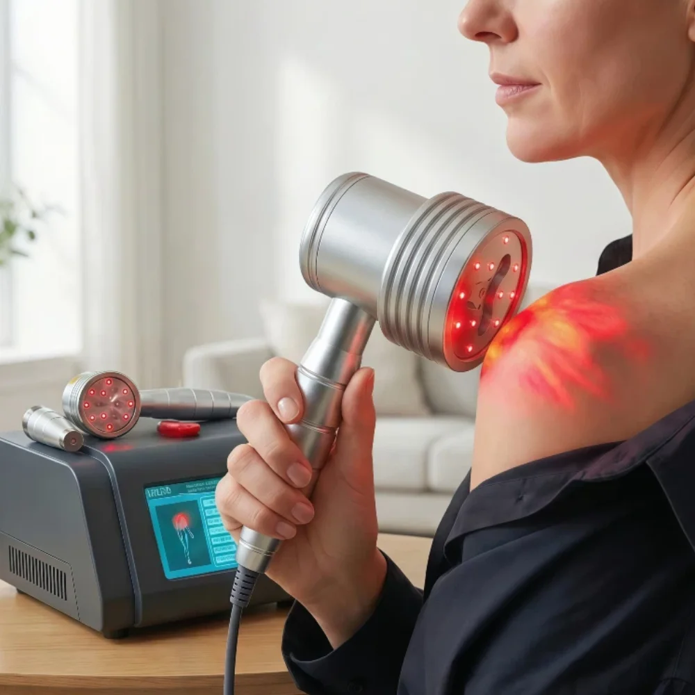 1055mW Low Intensity Laser Therapy Device, HLKGO with 16 Diodes 1064nm 650nm 808nm for Wound Injuries Knee Pain Tendonitis