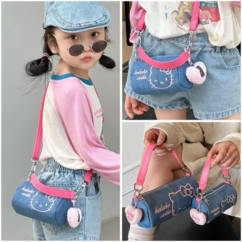 مرحبا كيتي الربيع والصيف جديد سعة كبيرة Crossbody تحمل حقيبة اليد Hellokitty لطيف ريترو الكتف حقيبة ساعي هدية