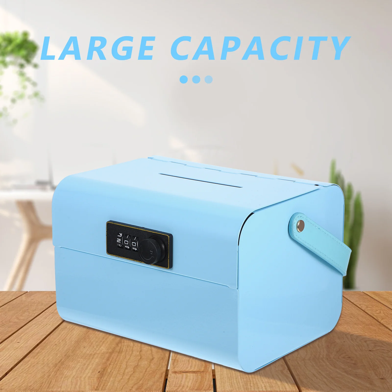 Metal Savings Box For Kids Combination Lock Durable Iron Coin Bank Secure Money Storage Large Capacity Piggy Bank For Home