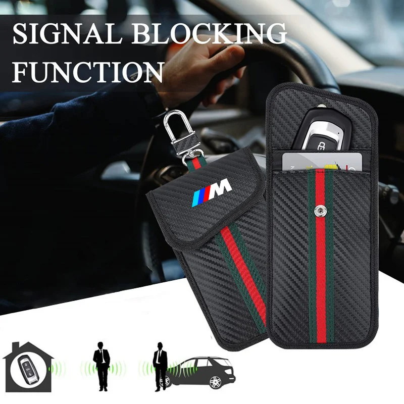 

Faraday Key Bag Protector Car RFID Signal Blocking Anti-Theft Pouch For BMW 1 3 5 7 Series M X1 X3 X4 X5 F16 F20 F30 M3 E34 E46