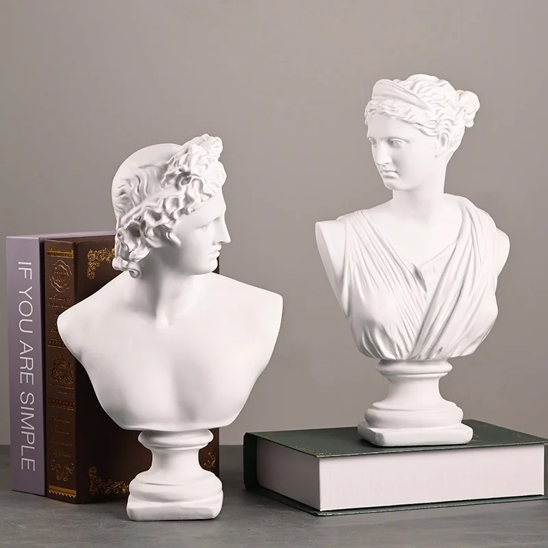 

Ancient Greece European Resin David Venus Head Statuees Decoration Home Livingroom Goddess Sculpture Figurin Office Desktop