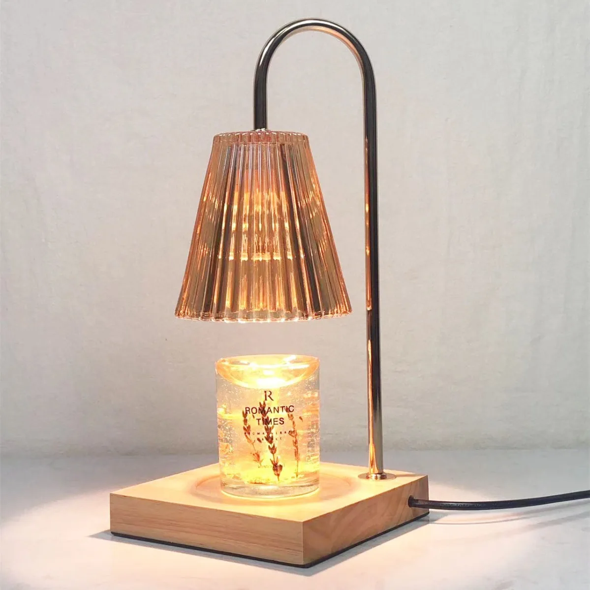 

Wooden Aroma Wax Melts Candle Adjustable Light Bedroom Lamp
