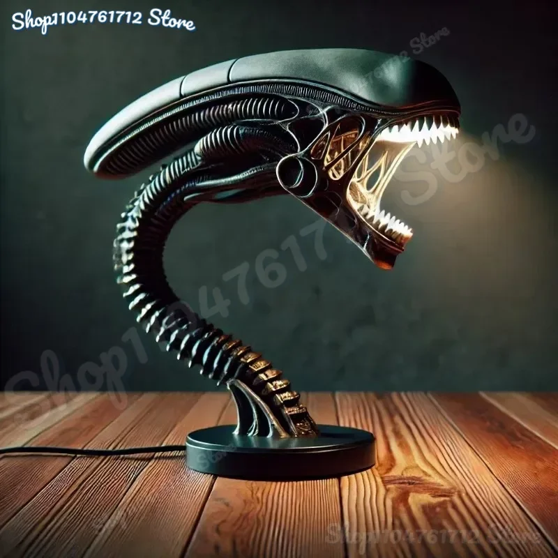

2026 Alien Lamps Bedroom Decorative Resin Figurine Extraterrestrial Life Form Lamp Stand Home Decoration Lighting Toy Figure