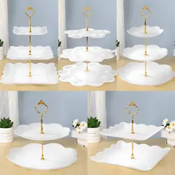 Detachable Cake Stand European Style 2/3 Tier Pastry Cupcake Fruit Plate Serving Dessert Holder Wedding Party Home Decor