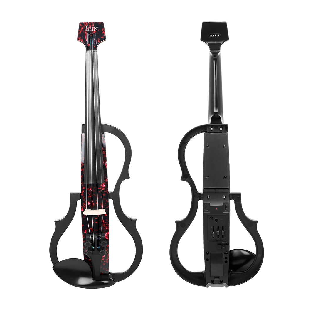 IRIN 4/4 Electric Violin Fiddle Carbon Fiber Professional Electric Silent Violin With Shoulder Rests Headphones Audio Cable