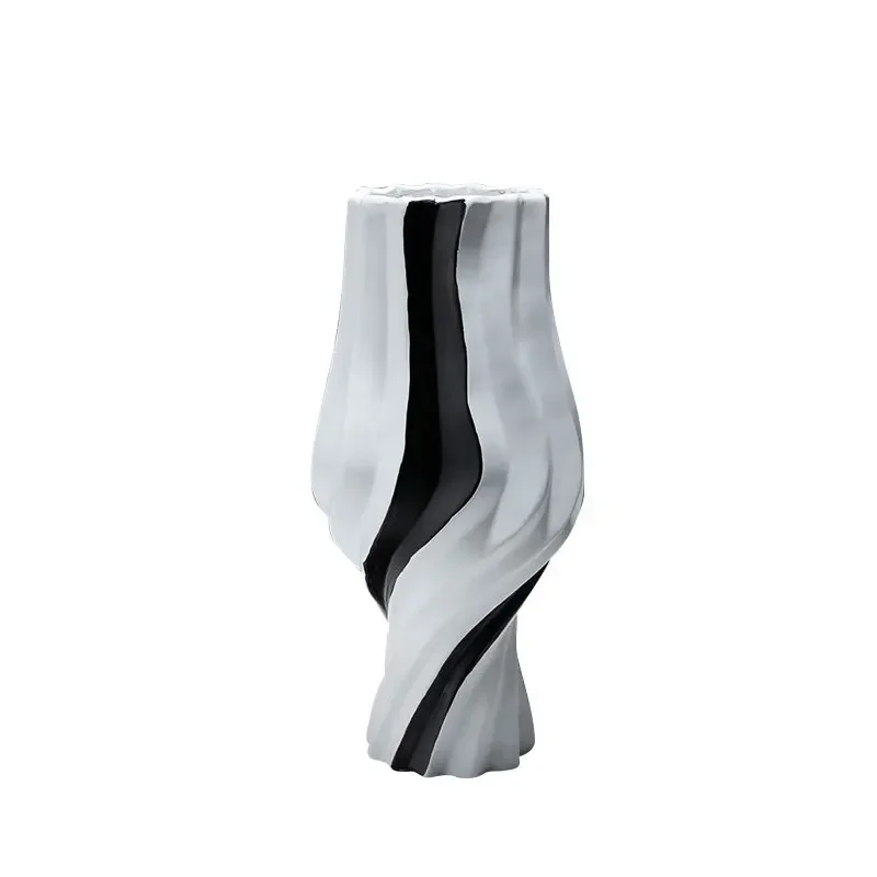 

Wabi Sand Wind Chinese Resin Vase Ornament Entrance Living Room Bedroom Desktop Dining Table Home Decoration