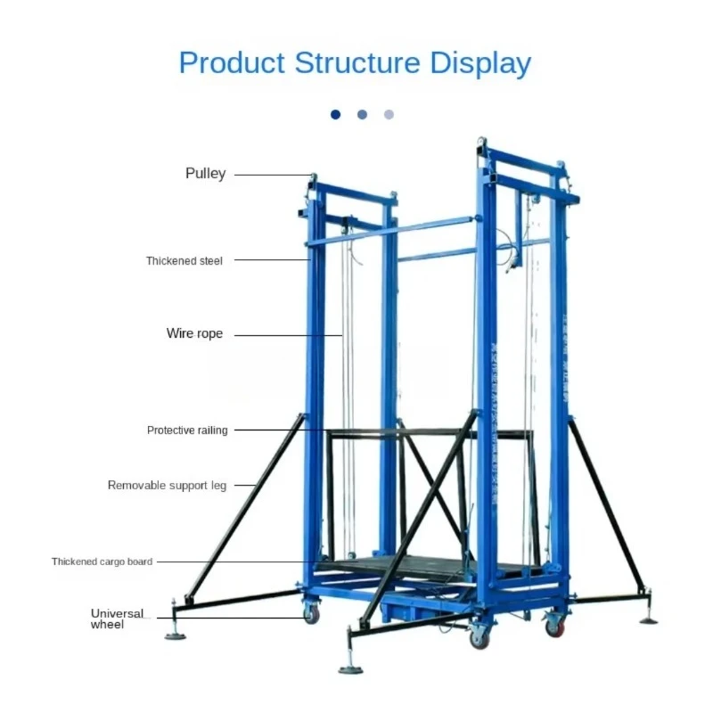 500-1000 kg 12m newly designed multi-model foldable electric scaffolding lift for painting walls with CE