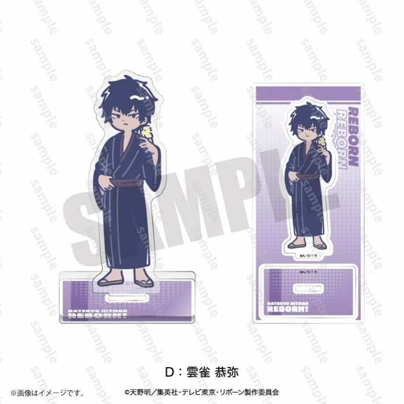 Hitman Reborn Q نسخة Beady Eyes حامل أكريليك ملحقات أنيمي عالية الجودة عرض سطح المكتب الحلي مروحة هدية لعبة فتاة صبي