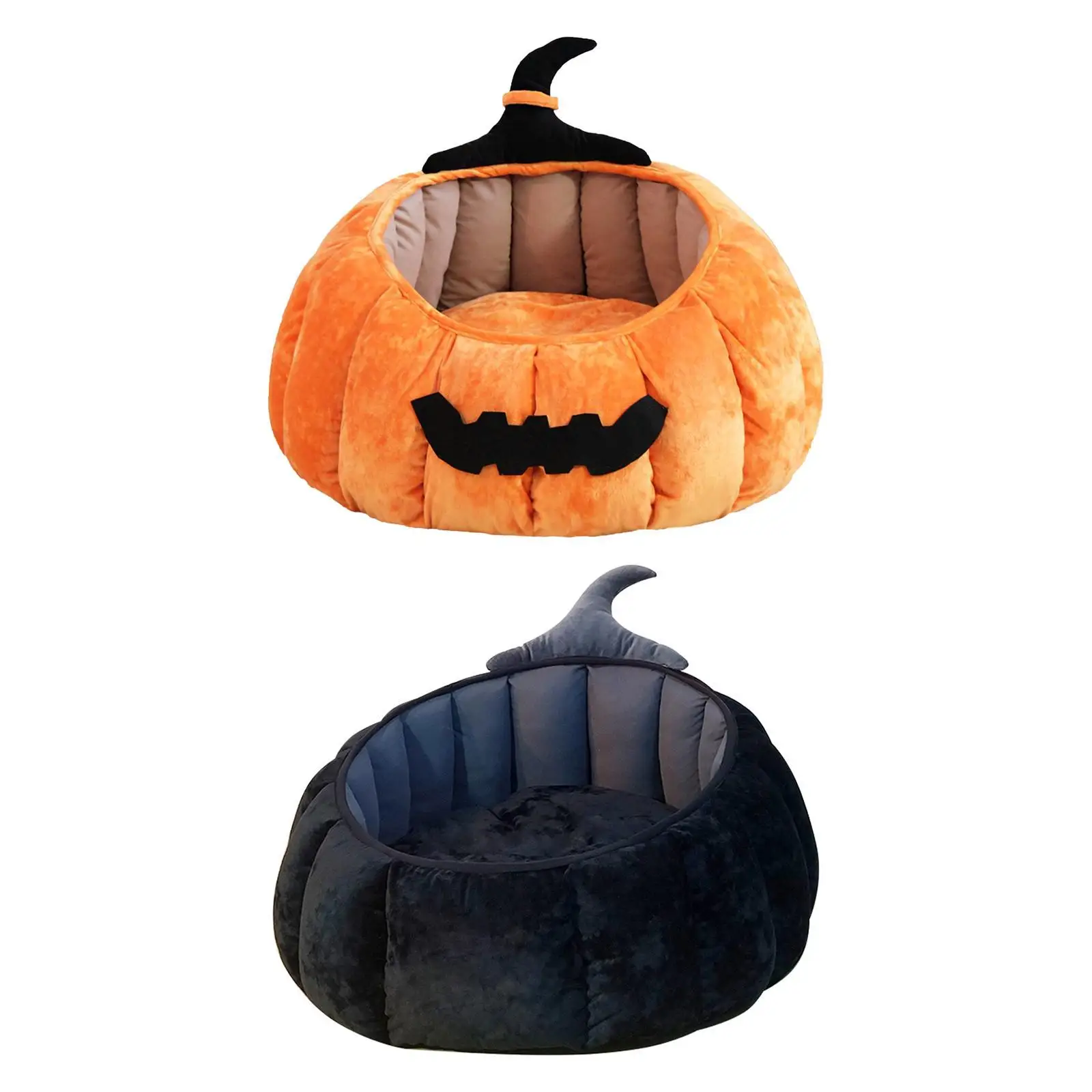 Cat Bed for Indoor Cats Pumpkin Kennel Nonslip Removable Cushion Pillow Pet Bed for Small Medium Cats Pet Supplies Kittens Dogs