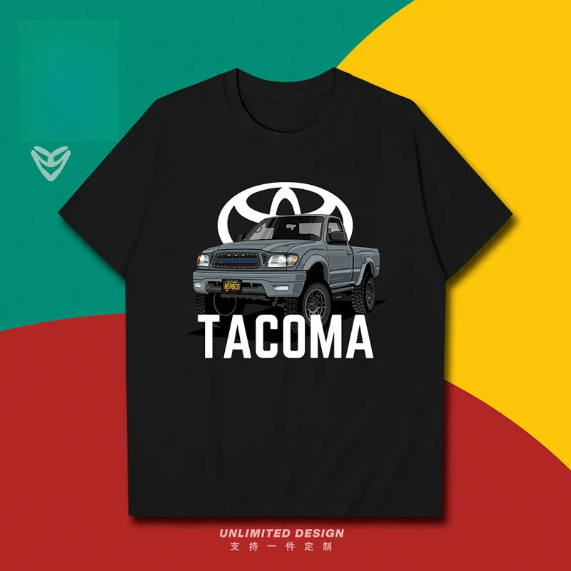 

Summer New Toyota Tanta Tacoma Large Pickup Printed Graphic T-shirt Men's and Women's Short Sleeve Breathable Motorcycle T-shirt