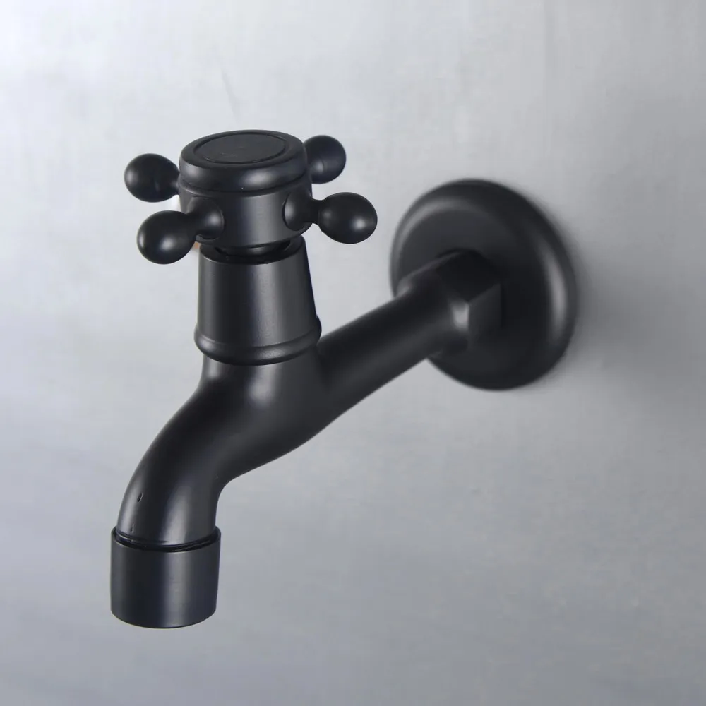 

Черная латунная настенная швабра для бассейна, смеситель для раковины для кухни, ванной комнаты, сада, смеситель для холодной воды с одной ручкой Nav539