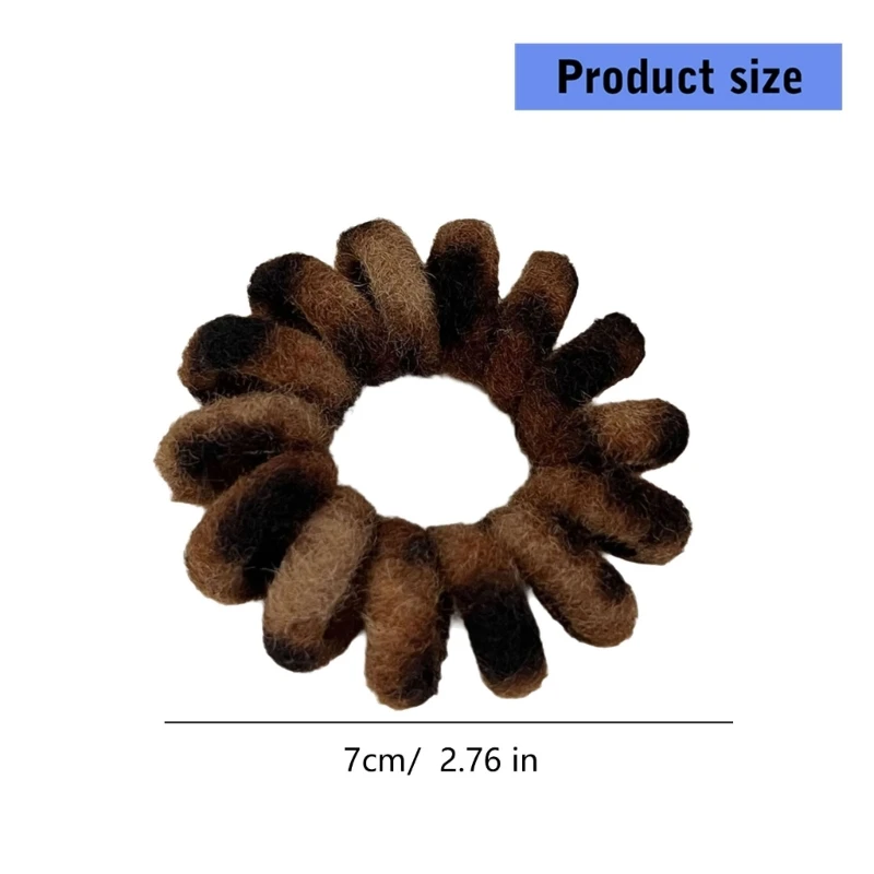 

Stylish Leopard Hair Scrunchies Gentle On Hair Phone Cord Elastic Hair Accessory Y166