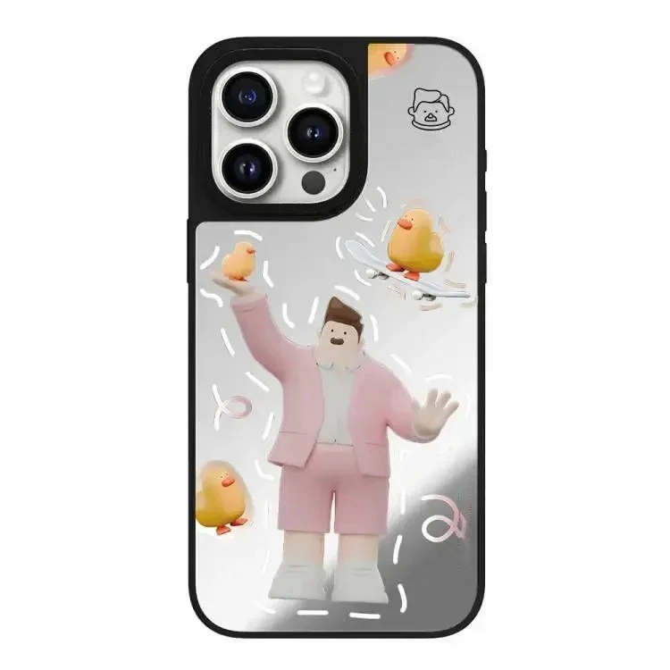 Cute Uncle Mirror Magnetic Phone Case Cover for IPhone 11 12 13 14 15 Pro Max Case for IPhone 15 Pro Max