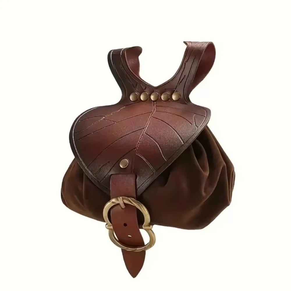 with Drawstring Pouch Medieval Belt Pouch Faux Leather Renaissance Waist Bag Belts Embossed Viking Waist Pack Set