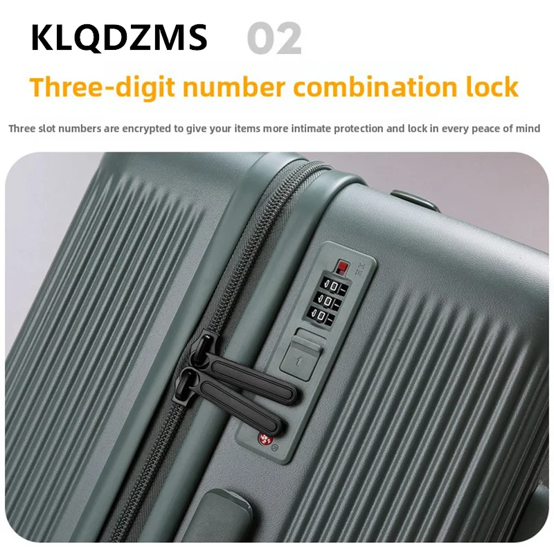 KLQDZMS Men's Suitcase ABS+PC Boarding Box 20