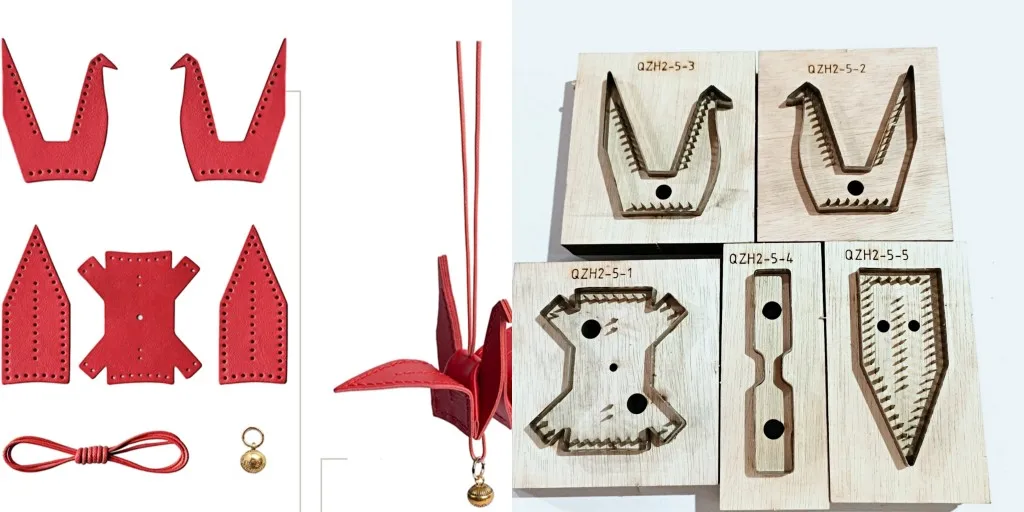 

Тысяча бумажных журавля, формы для ножей из кожи, формы для ножей с подвеской для ключей, формы для ножей ручной работы из кожи ручной работы