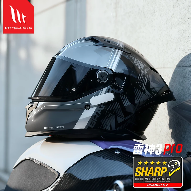 Original MT Helmet Thor 3 PRO Men's Motorcycle Women's Four Seasons Cruise Couple Locomotive Full Helmet Motorcycle Equipment