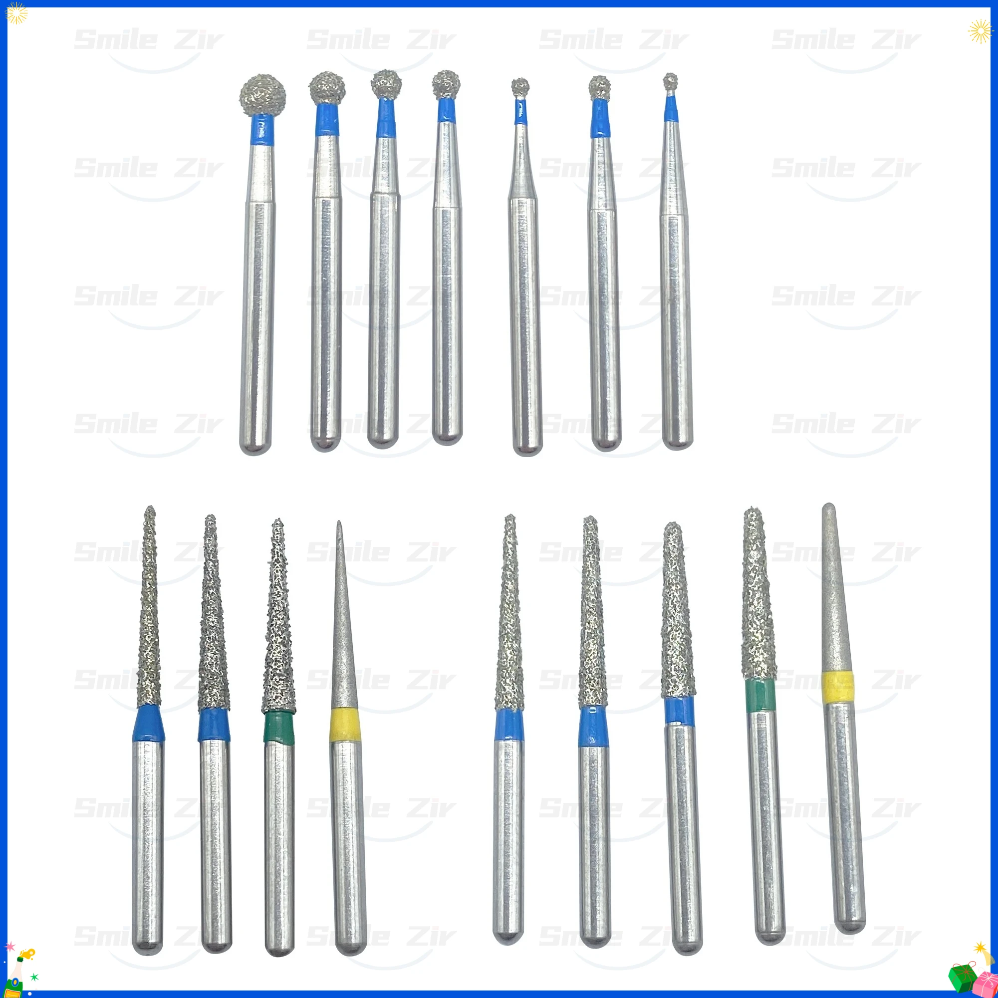 50PCS High Speed Handpiece Dental Diamond Burs Drill Dental Diamond FG 1.6mm Bur BR /TR Series for Dentistry Tools