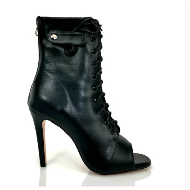 New Fashion Brand Party Boots Sexy High Heels Stilettos Women s Ballroom Latin Dance Heels Shoes Black Peep Toe Shoes Size 46 AliExpress