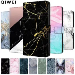 Leather Flip Case For Oneplus 9 10 Pro 8 Marble Wallet Phone Case for One plus Nord 2 2T CE 2 N20 SE N100 N200 Stand Book Cover