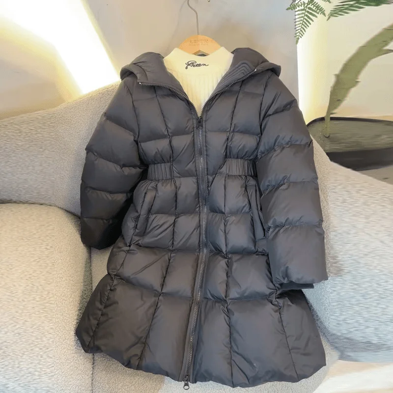 Girls Down Coat Overcoat Jacket Windbreak Outerwear 2024 Thread Thicken Winter Warm Snowsuits Christmas Gift Children's Clothing