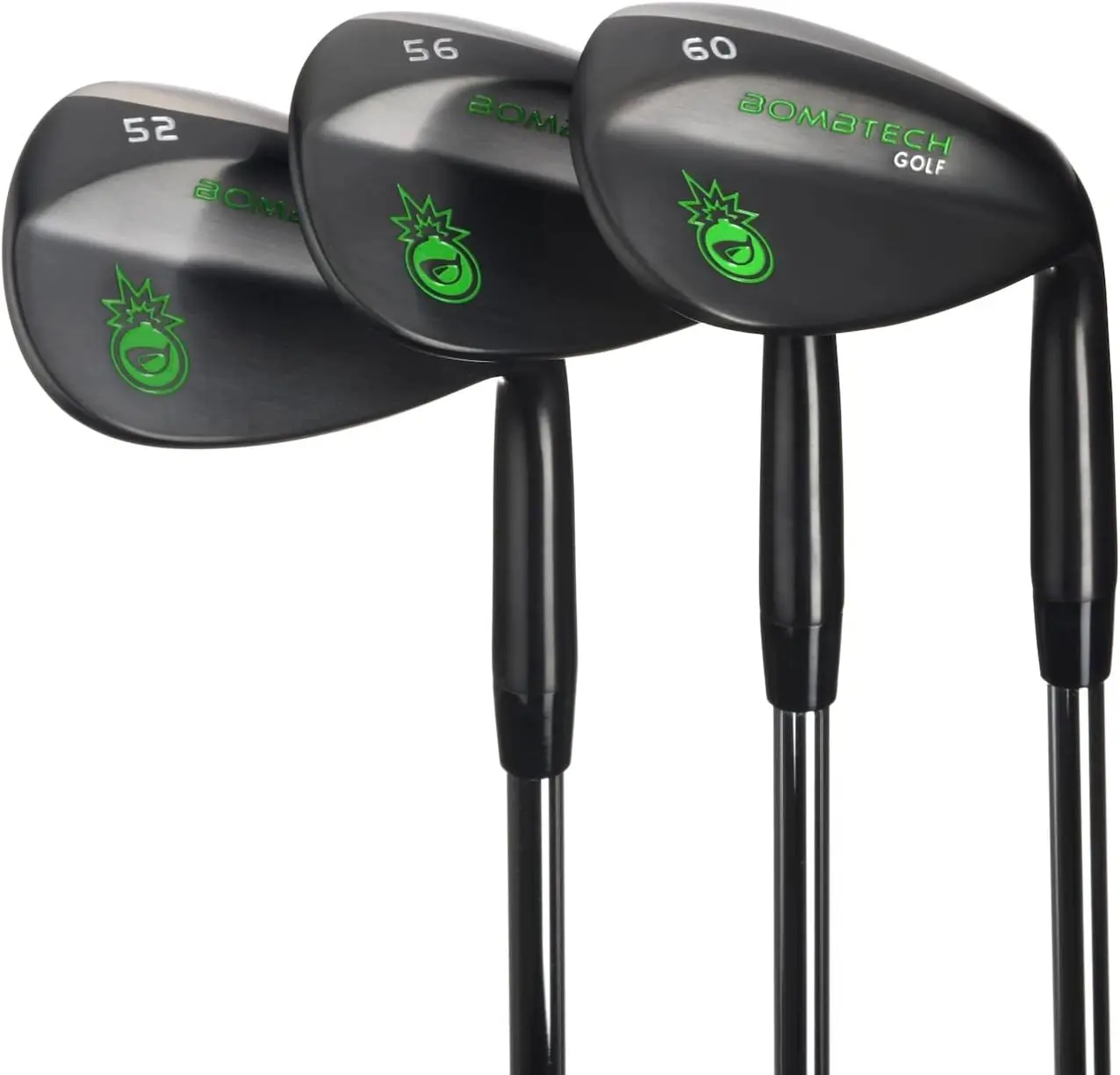 

Premium Golf Wedge Set - 52, 56, 60 Degrees Golf Wedges - Max Groove for Increased Spin - Black Wedges…