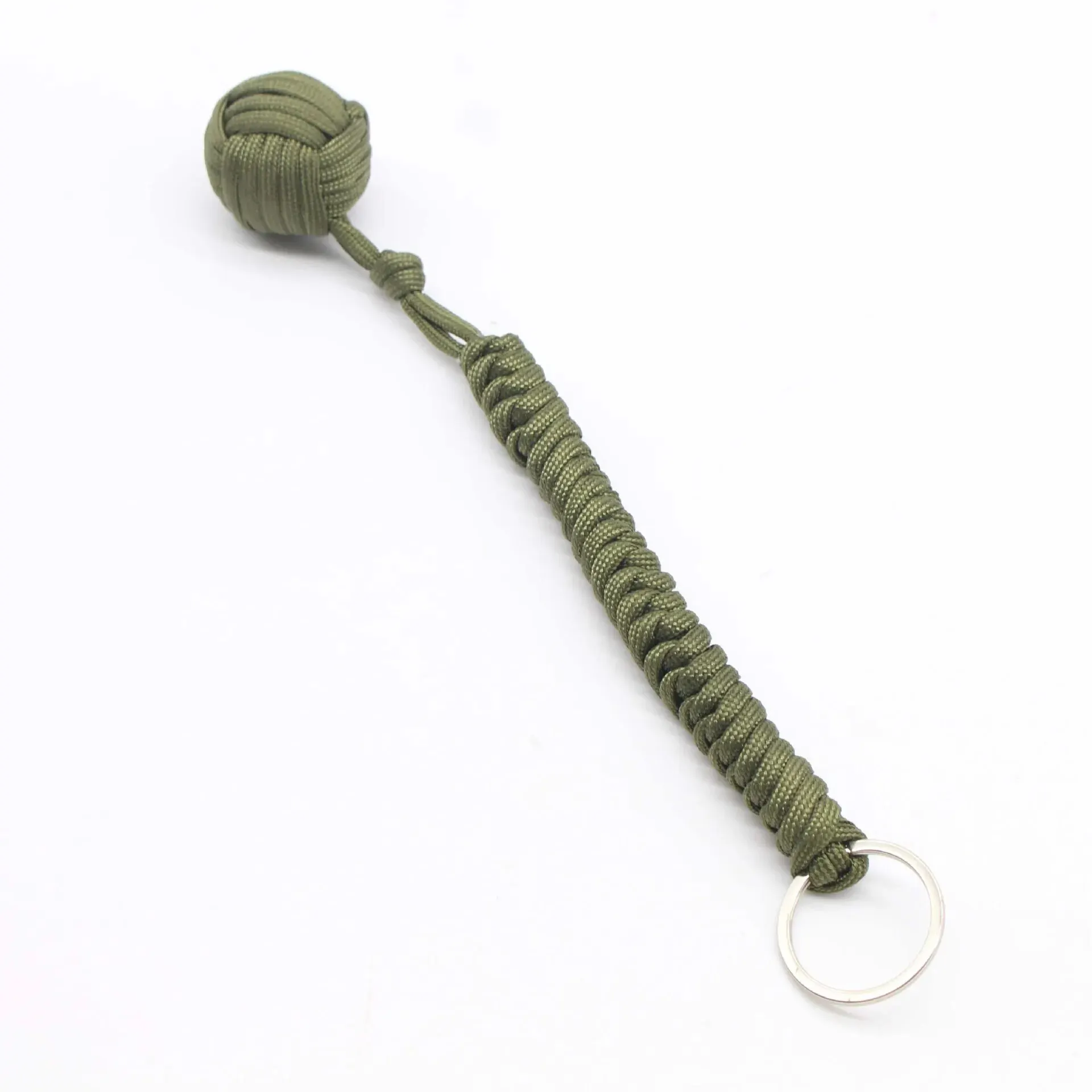 1pc Affe Faust Stahl Ball Selbstverteidigung Lanyard Überleben Schlüssel Kette Gebrochenes Fenster Regenschirm Seil Geflochtene Kette Outdoor Sicherheit Prot – Detail 8